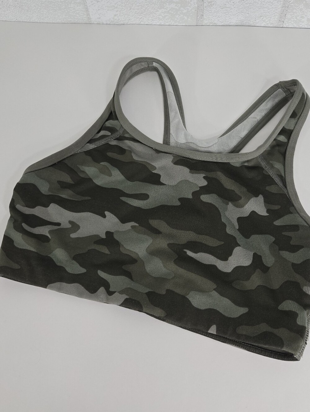 PINK Victoria's Secret Olive & Black Camo Sports Bra